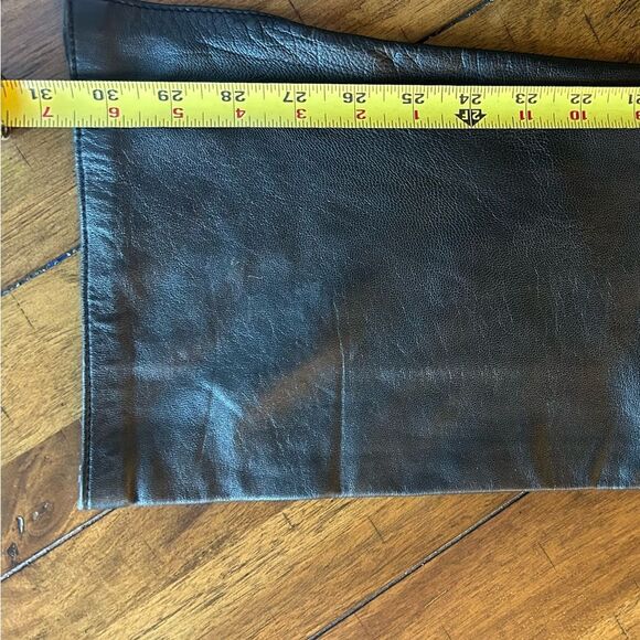 Garson by Rem Garson Black Authentic Leather Pants Size 6 - Picture 5 of 12